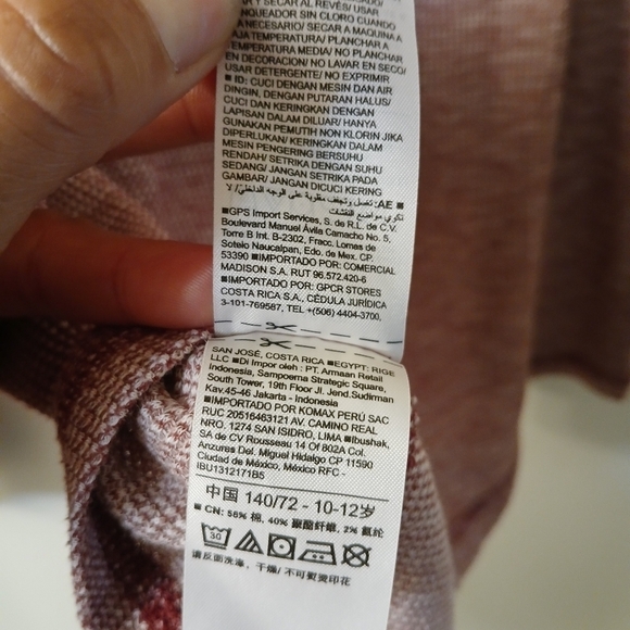 (#258) Boys Old Navy Red/White Long Sleeve Thermal Shirt Size 10/12 (LG) - Picture 5 of 7